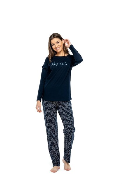 Collection - Kadın Yuvarlak Yaka Pijama Takımı 3960