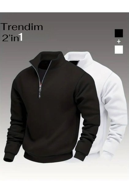 2 in 1 Zippered Fleece Sweatshirt Set – Warm and Comfortable Fabric