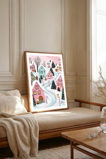 One Piece Wooden Framed Living Room Hall Kitchen Painting Tk2154