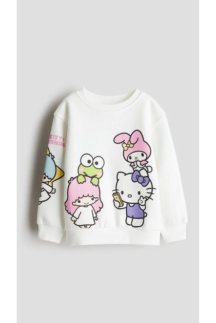 Hello Kitty & My Melody Baskılı Sweatshirt