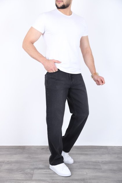 Men's Black Baggy Jeans Wide Fit Comfortable Casual & Streetwear Denim Jeans