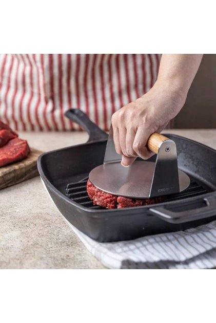 Presa din inox pentru carne de hamburger, diametru 14cm King Hoff
