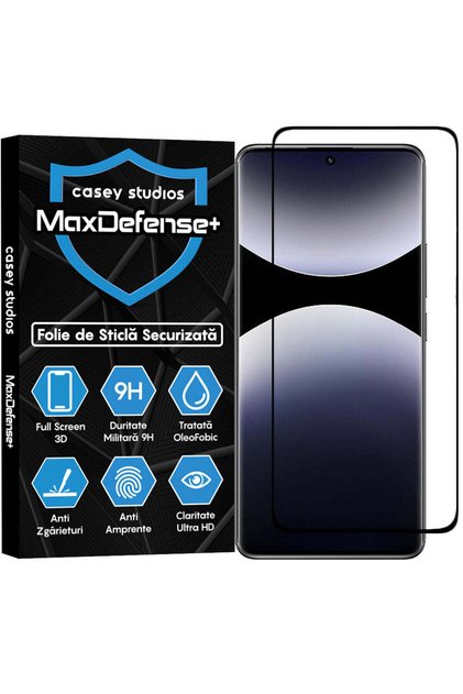 Folie de protecție Xiaomi Redmi Note 14 Pro 5G, Full Cover 3D, Anti-zgârieturi, Anti-șocuri, Margini negre
