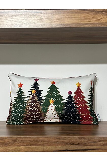 H1264-3050 Colorful Pine Trees-Cushion-Cover