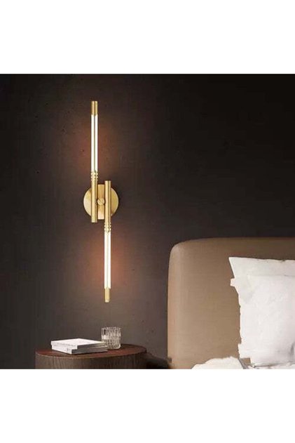 Lampă de perete LED, model R9087/2, 3 tipuri de lumină, 10W, aurie