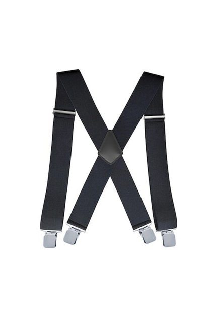 Ρυθμιζόμενοι τιράντες με μεταλλικά κλιπ, Unisex, Μαύρο