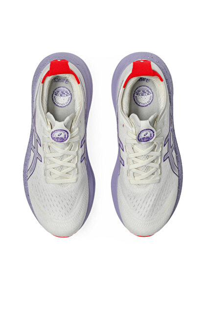 Asics GEL-NIMBUS 27 TOKYO Kadın Bej Mor Koşu Ayakkabısı 1012B913