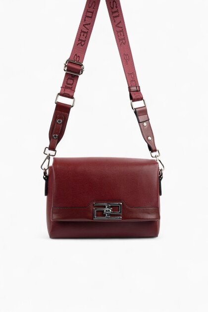 Bordo - Bordo Düz Kadın Çapraz Çanta SP1257