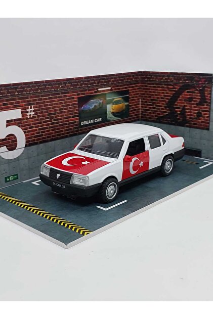 Flower Toys 1/32 Tofaş Doğan Slx Metal Çek Bırak Türk Bayraklı