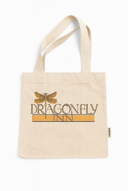 حقيبة قماش من Gilmore Girls Dragonfly Inn تحتوي على مطبوع أربطة فيلكرو وجيب داخلي