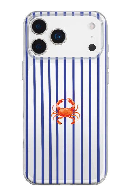 Crab Pattern Transparent Silicone Phone Case Compatible with iPhone 17 Pro Max/18 Pro Max