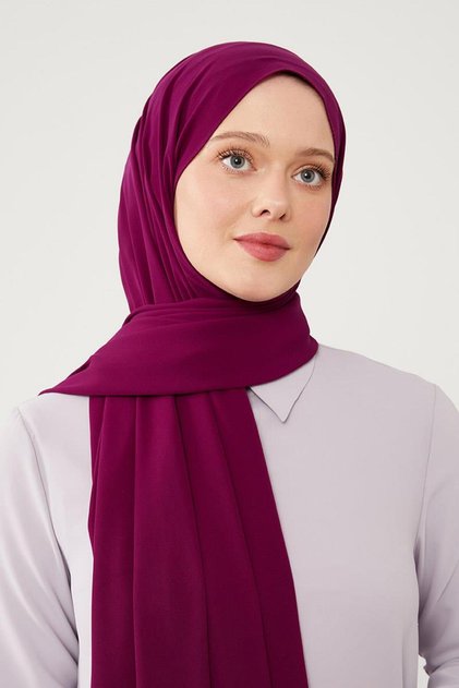 Eggplant Purple Medina Silk Shawl