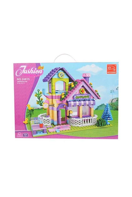 Colorful House with Garden Building Block Set 524 Pieces