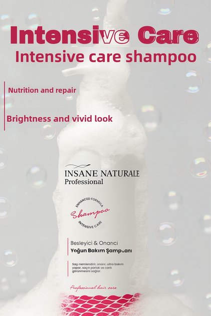 Intensive Care Shampoo with Keratin and Natural Oils for Damaged Hair 500 ml