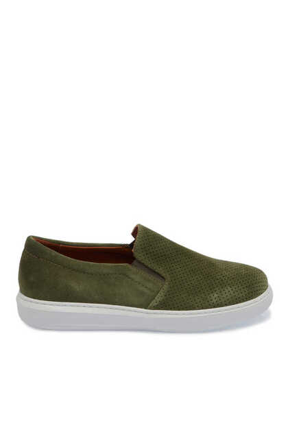 Yeşil Hakiki Süet Deri Kadın Loafer - K24I1AY67368-O48