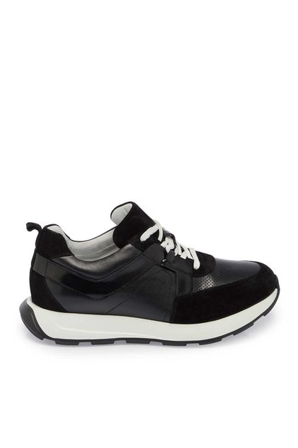 Siyah Hakiki Deri Erkek Sneaker - E24I1AY56815-A23