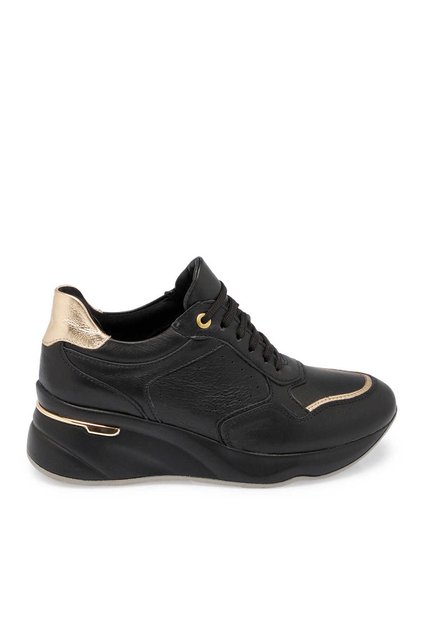 Siyah Hakiki Deri Kadın Sneaker - K24S1AY67724-A23