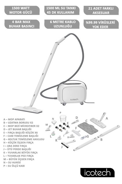 Sc90 Pro Multi Fonksiyonel Buharlı Temizlik Makinesi Buharlı Temizleyici
