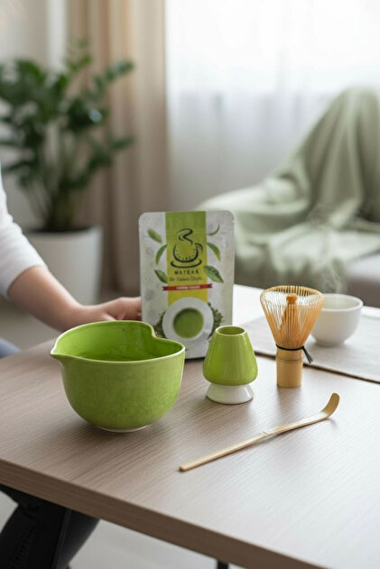 Karadeniz Matcha El Yapımı Matcha Çayı Seti ve 50 Gr Saf Matcha