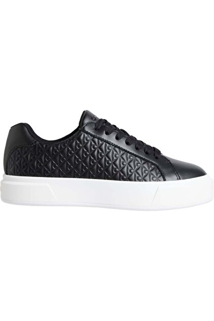Basket Lace Up Lth Aop Kadın Sneaker Siyah