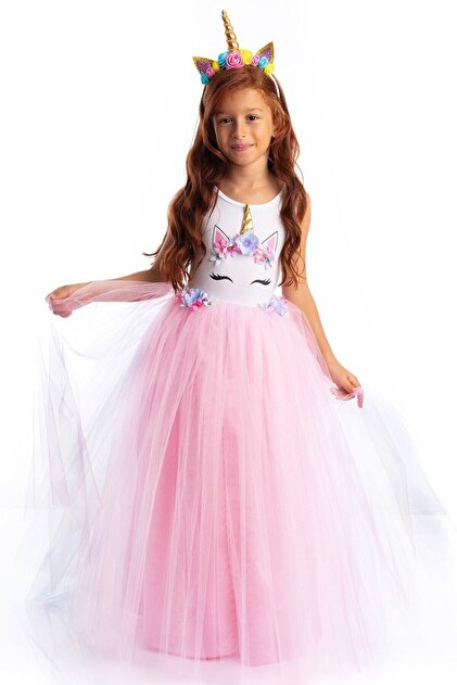 Tameris Kostm Rita Floral Unicorn Dress Pink - Girls' Party And Birthday  Costumes- Trendyol