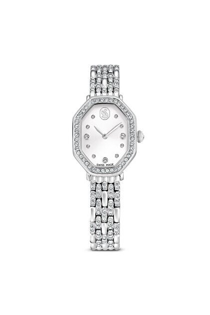Swarovski ストーン装飾腕時計 Swarovski Dextera octagon Saat, İsviçre Üretimi, Metal bileklik