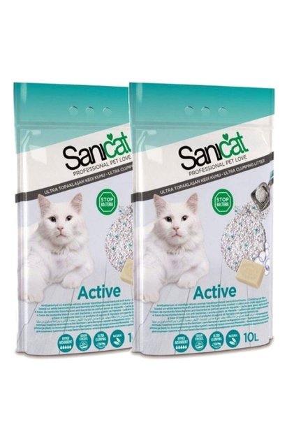 Active Topaklaşan Marsilya Sabunu Kokulu İnce Kedi Kumu 2 x 10 Lt