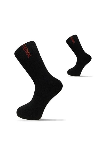 6'lı Erkek Siyah Termal Çorap