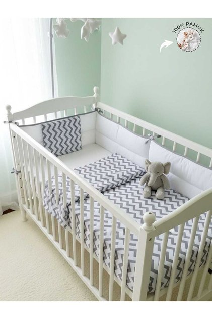 Good Quality, 100% Cotton Girl-Boy Baby Kids Bedding Set 100X150Cm /Zigzag