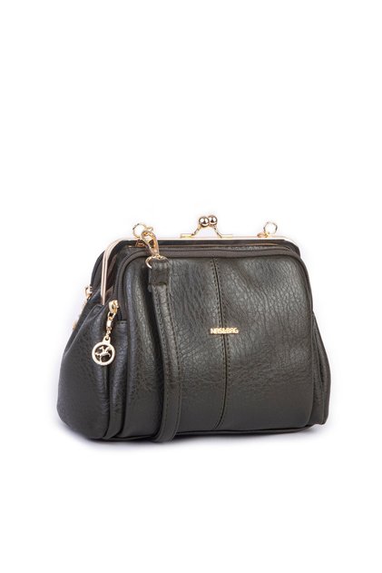 Nas Bag Scholarship Clip-On Vintage Shoulder and Crossbody Bag - Khaki Victoria