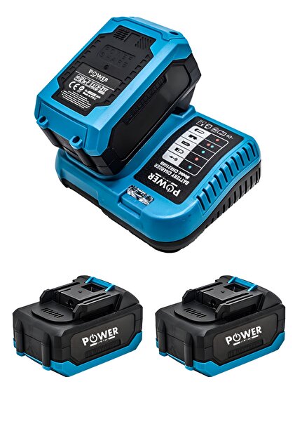 POWER BLACK ŞARJLI ALÇIPAN VİDALAMA MAVİ 58 vf 12 ah 2 bataraya 1