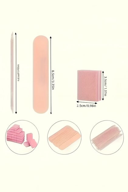 Professional Manicure and Pedicure Kit – Nail Sanding Sponge, Wooden Stick and Mini File Set