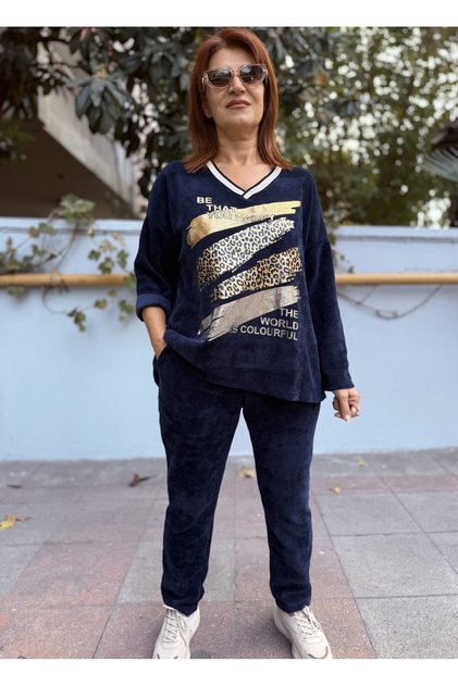 Italian Velvet Suit Navy Blue