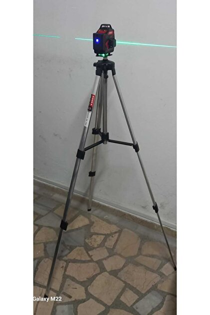 Rodex 16 ÇİZGİLİ HİZALAMA LAZERİ 4D (Siyah) + LAZER TERAZİ TRİPODU