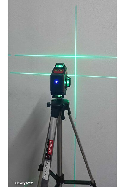 Rodex 16 ÇİZGİLİ HİZALAMA LAZERİ 4D (Siyah) + LAZER TERAZİ TRİPODU