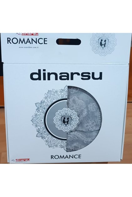 Romance Çiçek Kabartmalı Çift Kişilik Battaniye - Gri