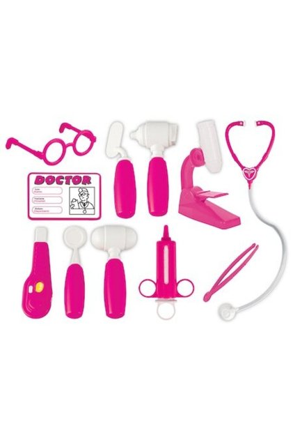 Set de joacă - Doctor, roz, 11 accesorii