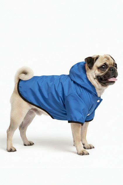 Dog Raincoat Small Breed - Waterproof & Fleece Lined Coat - K Hooded Cold Weather Dog Clothing
