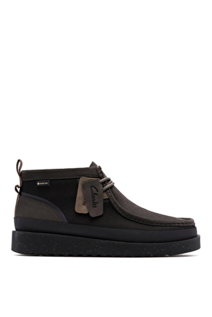 CLARKS Wallabeeevo BT Black Leather, M; 7 Erkek Siyah Bot 26179710