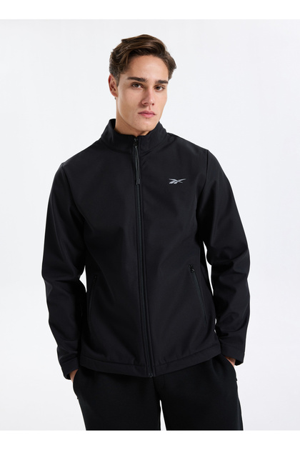 【nrykrsw 】 Reebok CN 10900 BAST SOFTSHELL Siyah Regular Fit Düz Erkek Zip