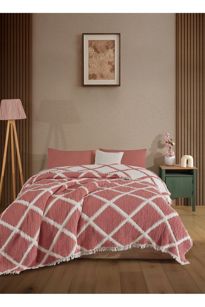 Double-Sided, Diamond Patterned, 5-Layer, Filled Muslin Blanket, Quilt, 220 X 240 cm