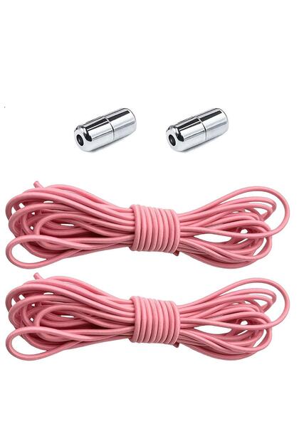 Adjustable 1 Pair Pink Screw Capsule Tip Round Tire Practical Lacing