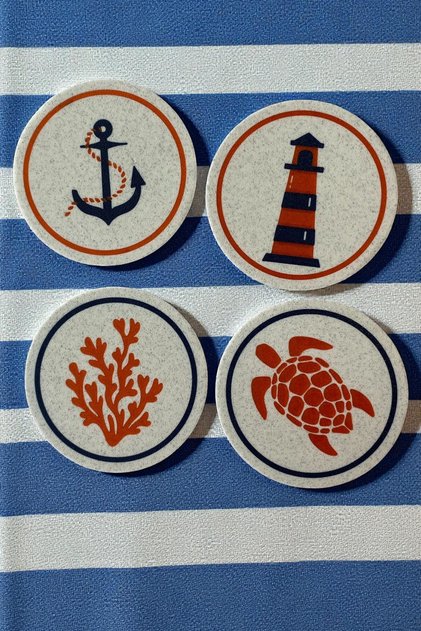Sea Marine Themed Set of 4 Coasters