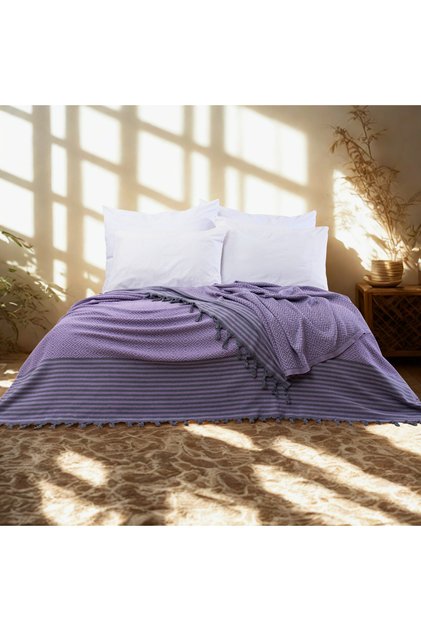 Multi-Purpose Bedspread and Sofa Cover - Double Size 200 X 250 Cm, Soft, Lightweight, Decorative Pique