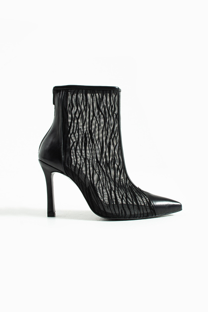 Orion Women's Transparent Heeled Boots Black