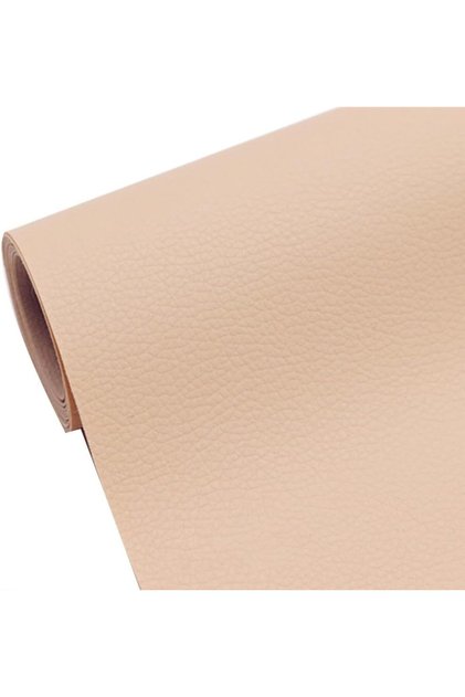 Folie Piele Ecologica Autoadeziva pentru Reconditionare Canapea, Scaun, Auto, 138x50 cm,Crem Deschis