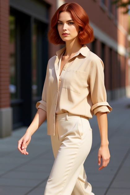 Women's Wide Fit Woven Shirt Functional Durable Quality Comfortable Aesthetic Premium Stylish