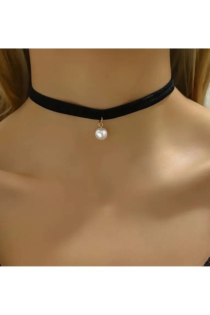 Choker Elastic Elegant Pearl Necklace