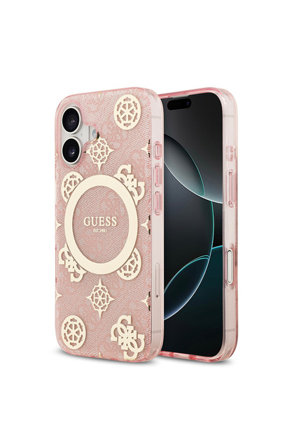 iPhone 17 Compatible Case Licensed M-Safeli Iml Peony and 4g Patterned Classic Logo Cover Pink
