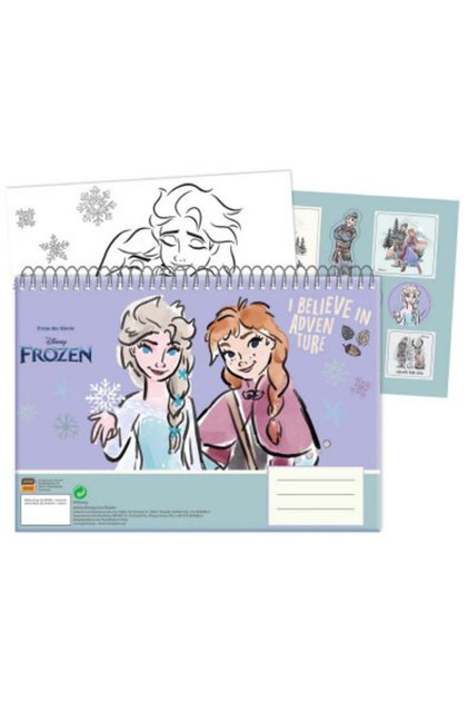 Скицник с 40 страници и стикери, спирала A/4 на Disney Frozen Adventure